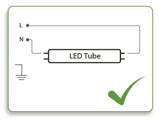 Modify the conductors layout and connect conductors L and N, which have been connected to the driver Modify the conductors layout and connect conductors L and N, which have been connected to the driver