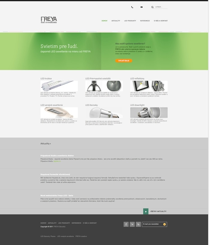 An example of freyaled.com design in 2011 An example of freyaled.com design in 2011