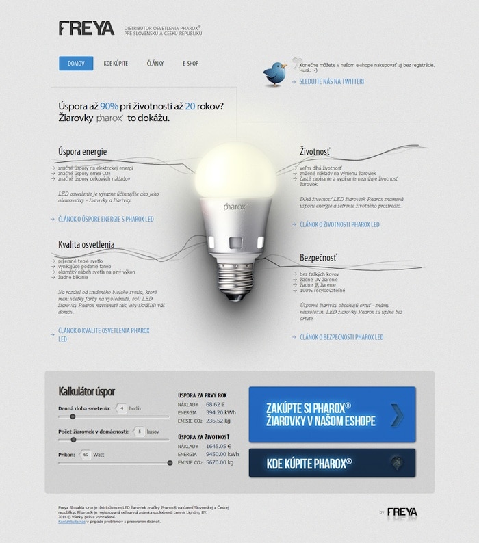 An example of pharox.sk design An example of pharox.sk design